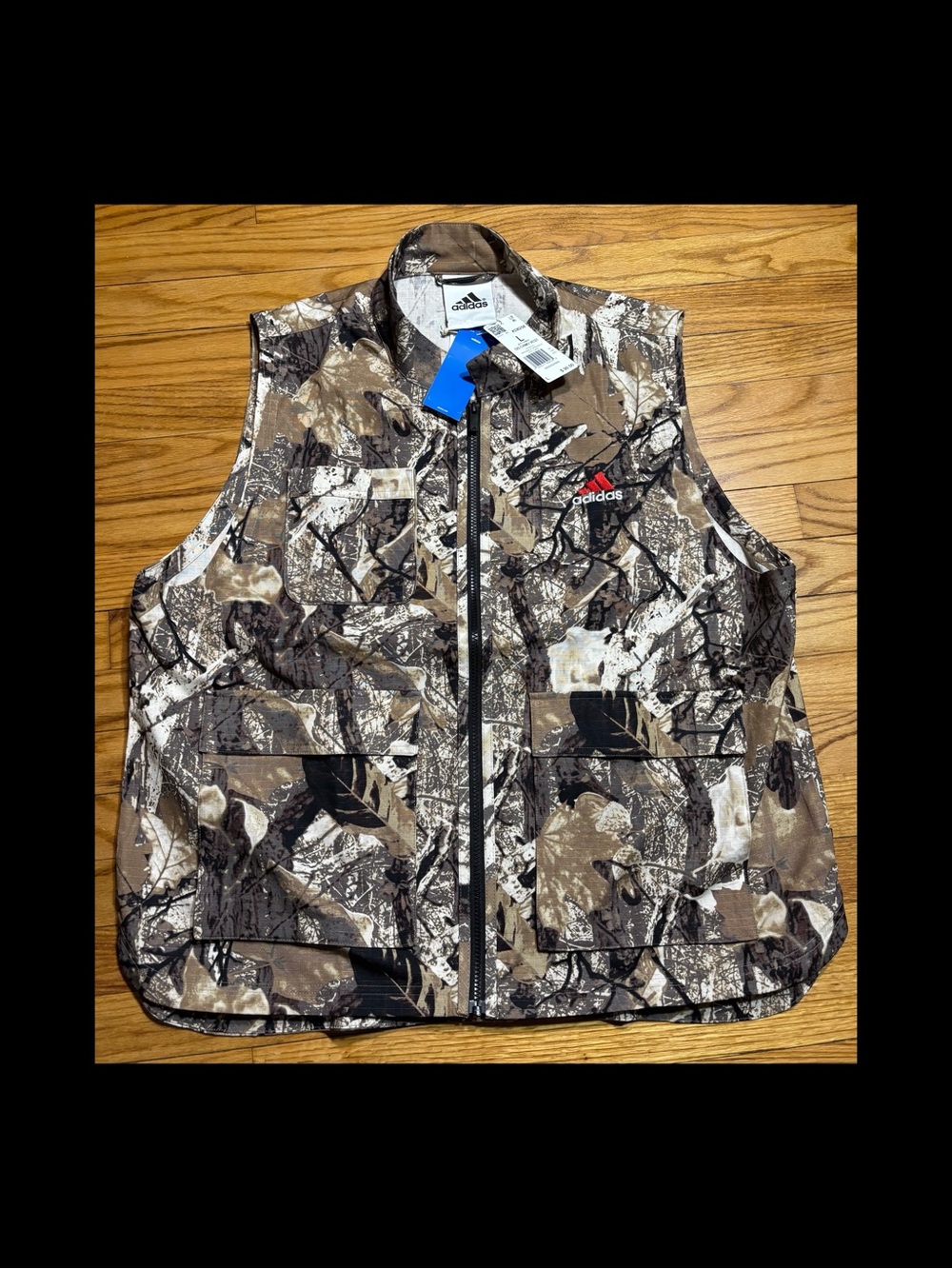 adidas Originals Camo Vest Athletic Outerwear men’s size large New!